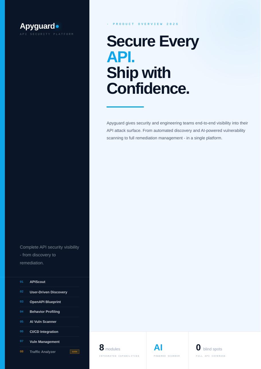 Cover of the ApyGuard Enterprise brochure